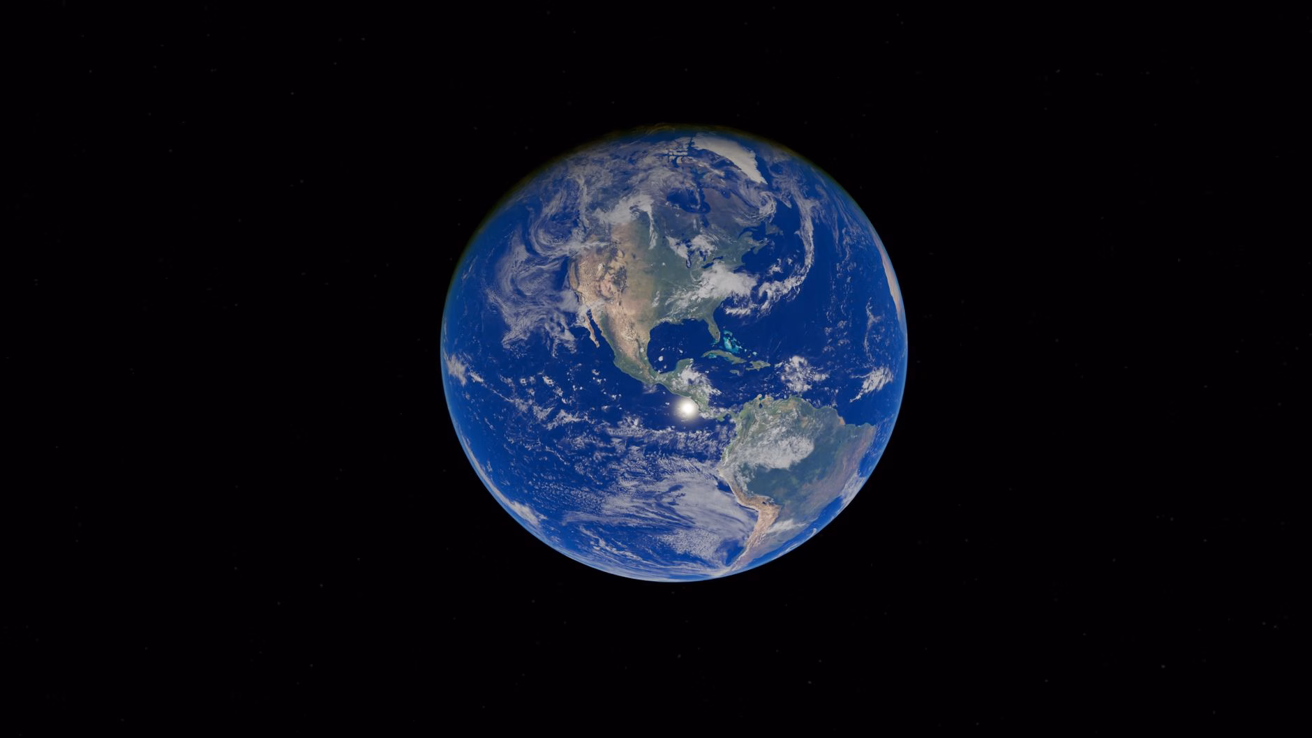 Vue satellite de la Terre et de l'océan Pacifique